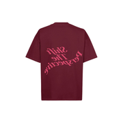 Perspective Burgundy Oversized Tee
