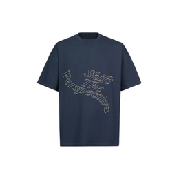 Camiseta azul de gran tamaño Perspective