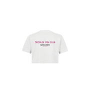Tricolor Fish White Crop Top