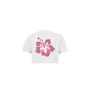 Pink Malibu White Crop Top