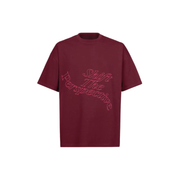 Perspective Burgundy Oversized Tee