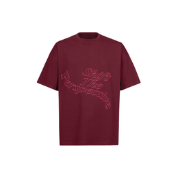 Camiseta extragrande color burdeos Perspective