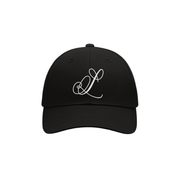 Gorra negra cursiva de lobo