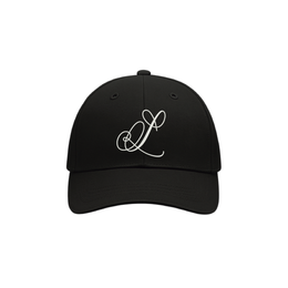 Gorra negra cursiva de lobo