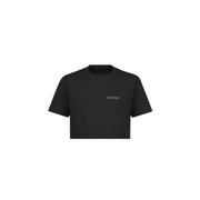 Top corto negro limón