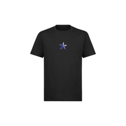 Camiseta ajustada negra con estrellas de mar