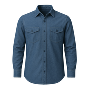 Camisa Estilo Denim Con Tapas