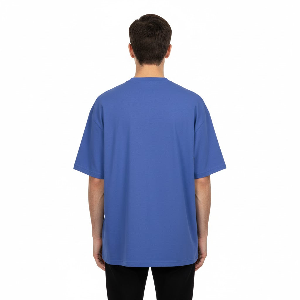 Cobalt Blue Basic Oversized Tee
