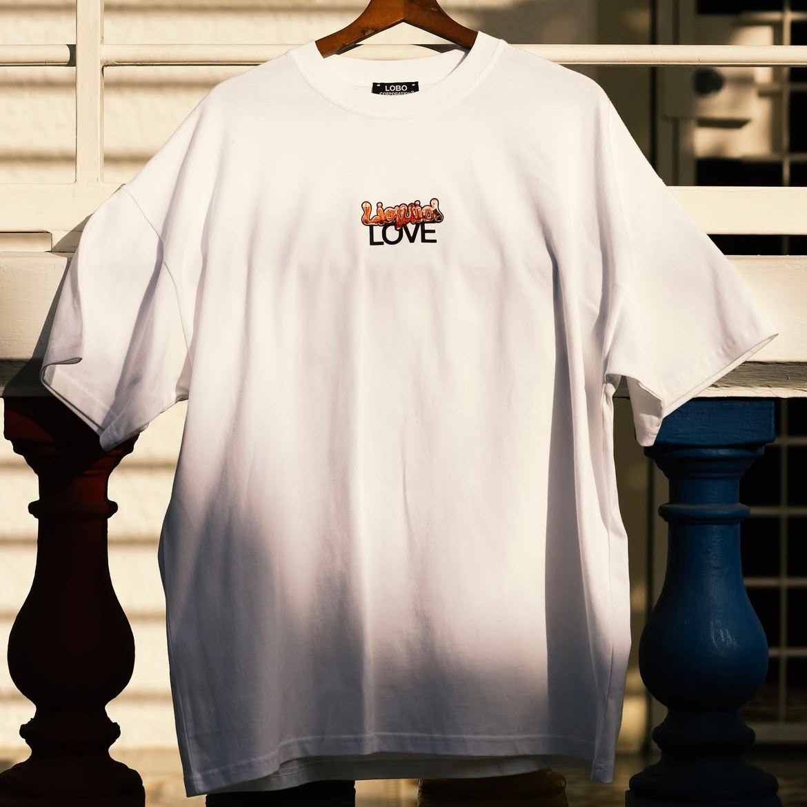 Liquid Love White Oversized Tee