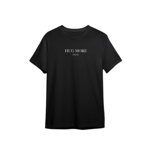 Hug More Often Black Slim Tee