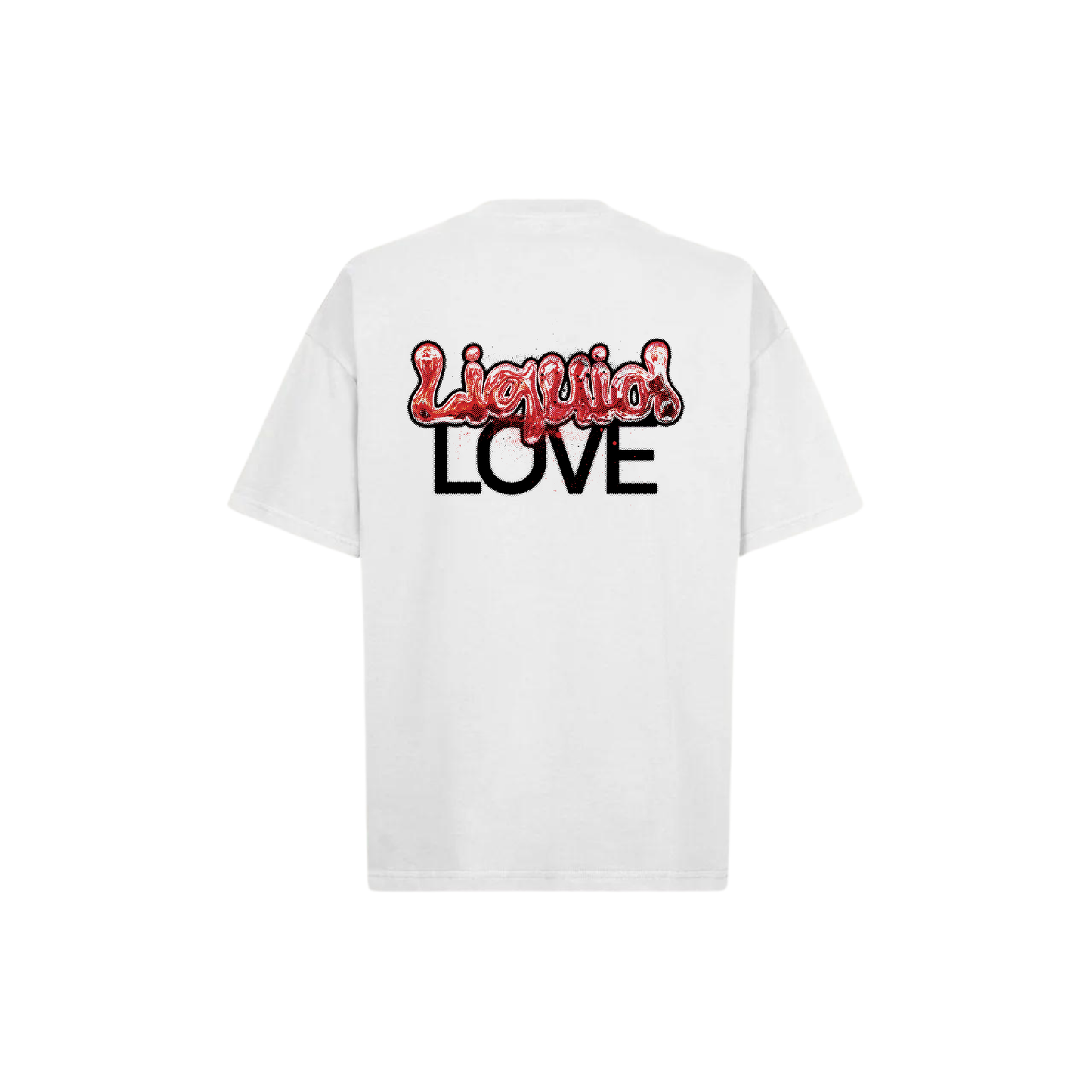 Liquid Love White Oversized Tee