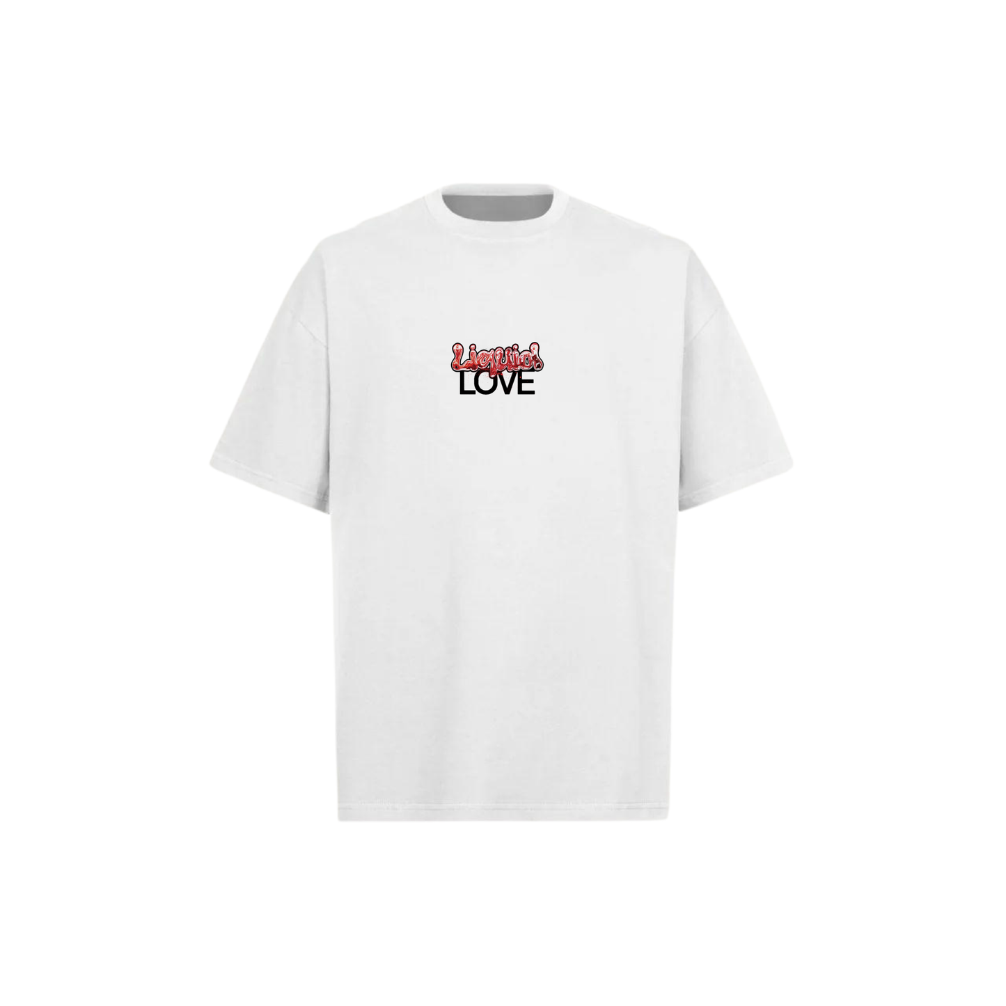 Liquid Love White Oversized Tee