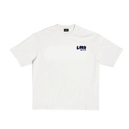 Lobo Beach Blue Fish White Oversized Tee