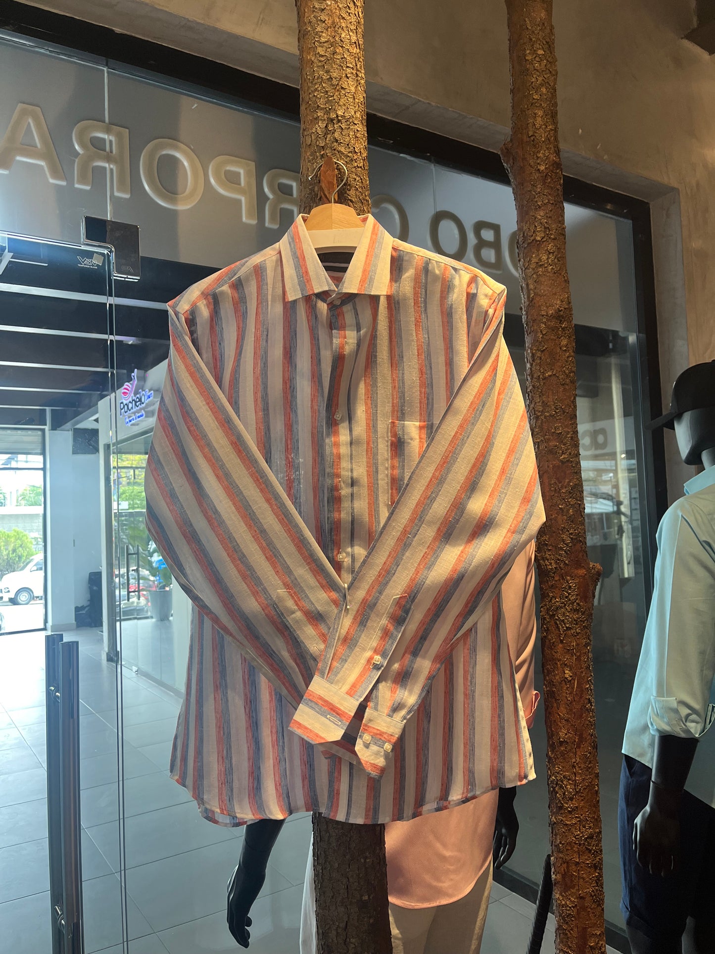 Camisa de lino a rayas