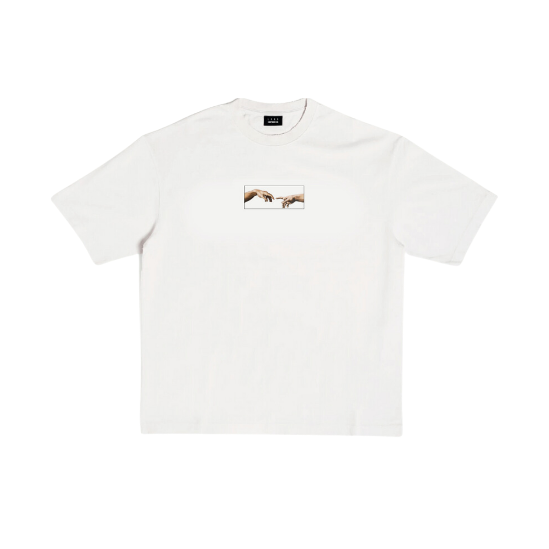 Camiseta extragrande blanca de Adan