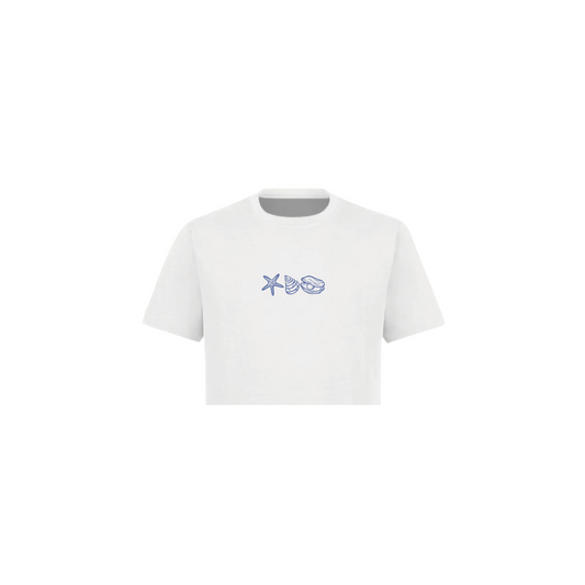 Seashell White Crop Top