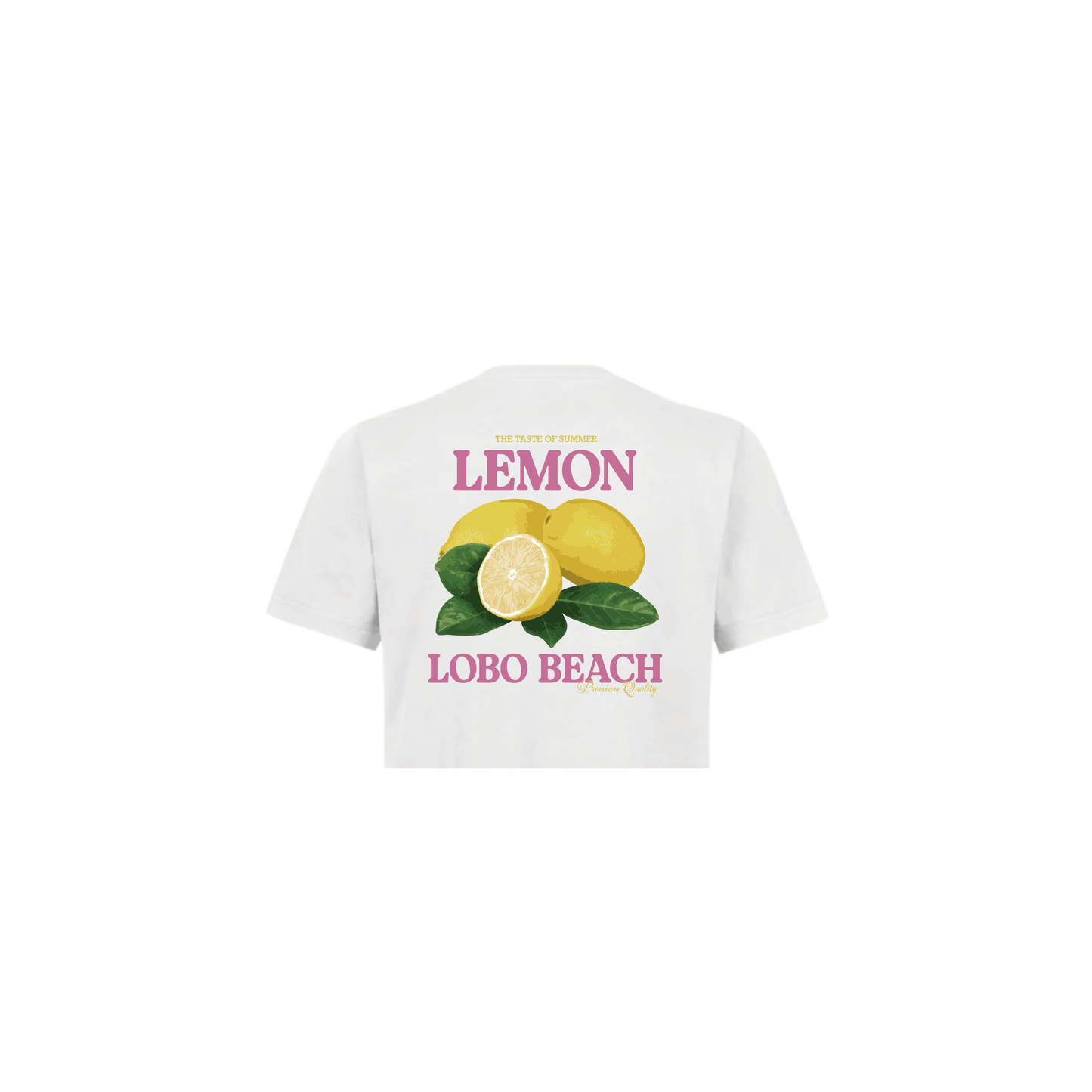 Lemon White Crop Top