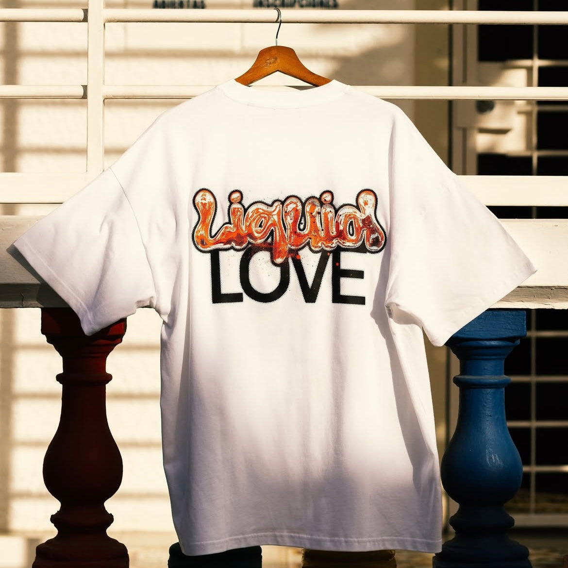 Liquid Love White Oversized Tee