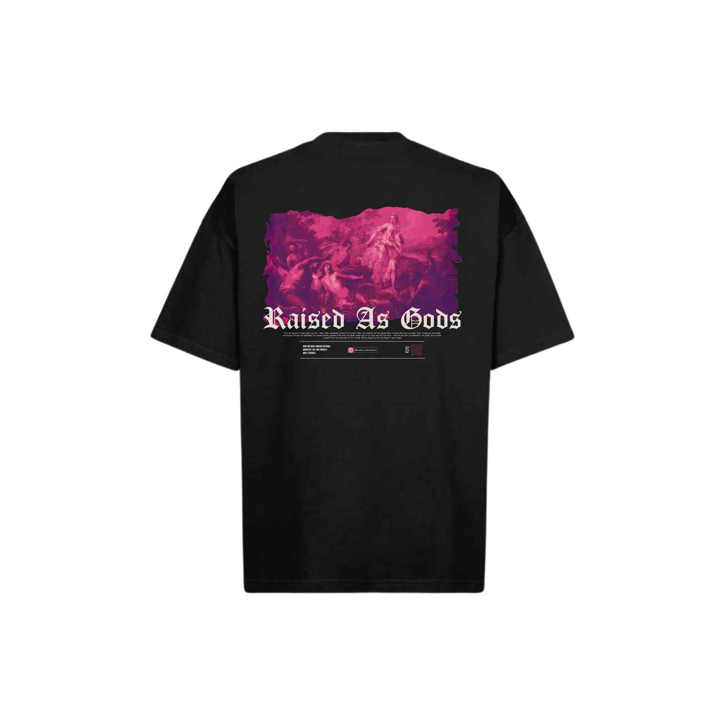 Raised As Gods Black Oversized Tee