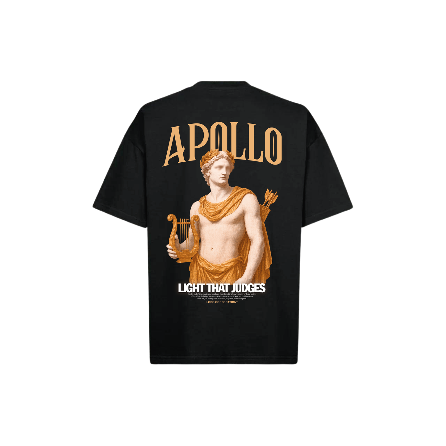 Apollo Black Oversized Tee