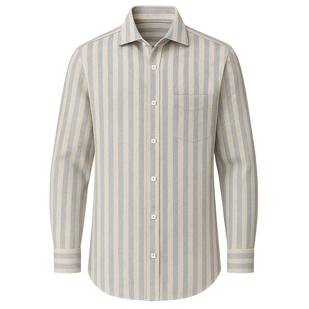 Camisa de lino a rayas