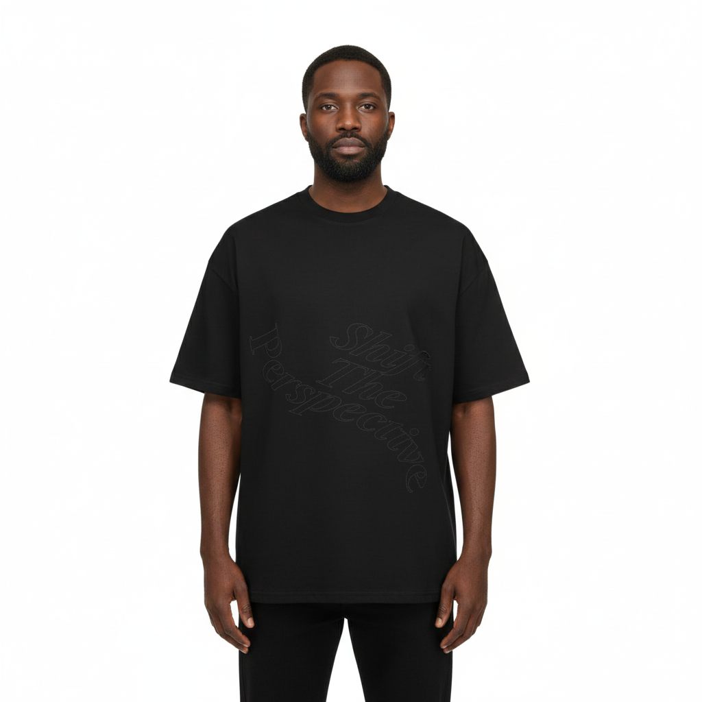 Camiseta de gran tamaño con perspectiva