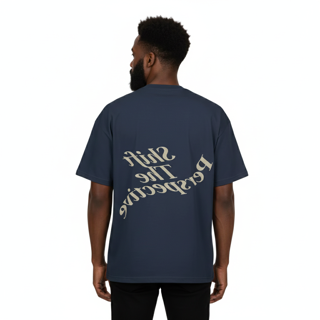 Camiseta de gran tamaño con perspectiva