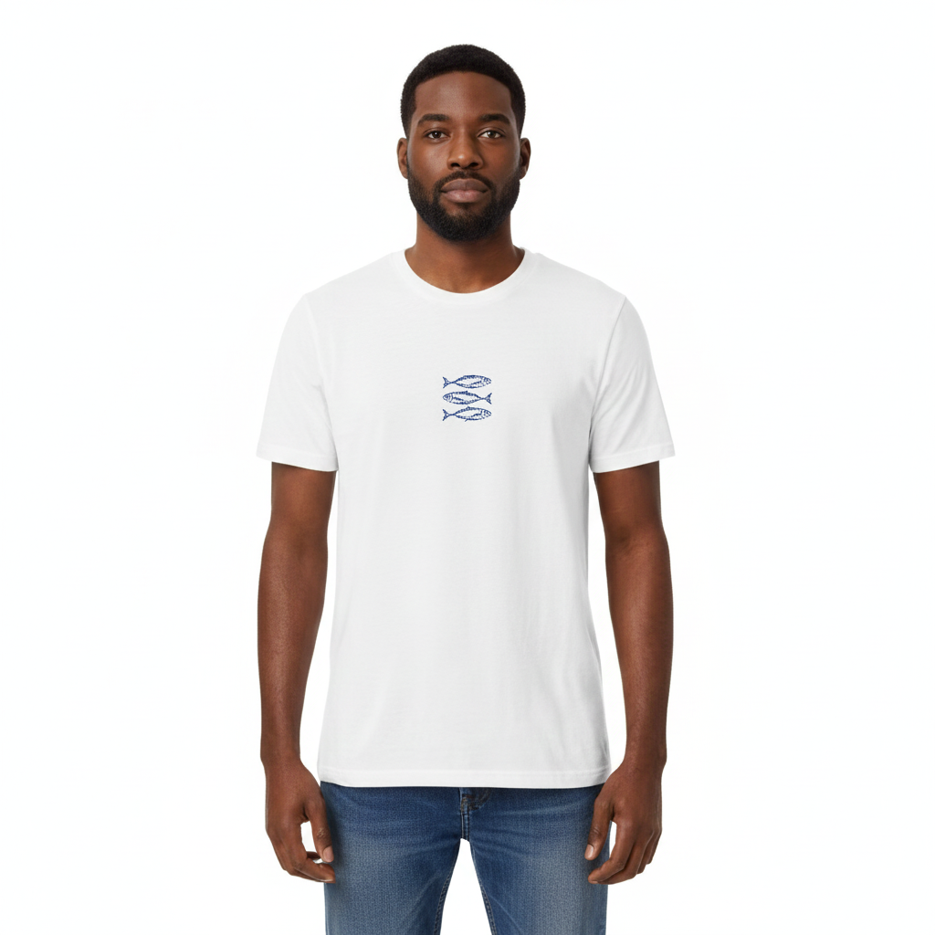 Camiseta ajustada blanca de Blue Fish