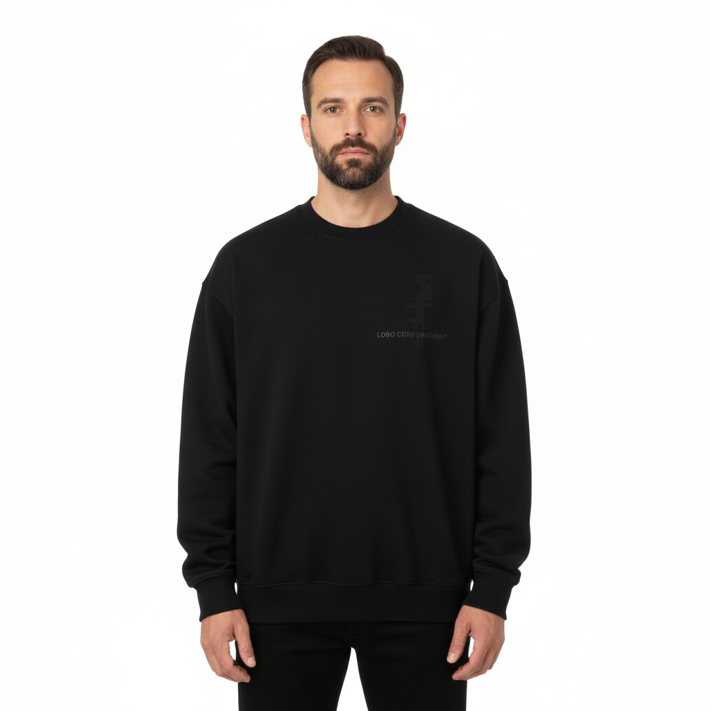 Sudadera negra de Lobo Corporation