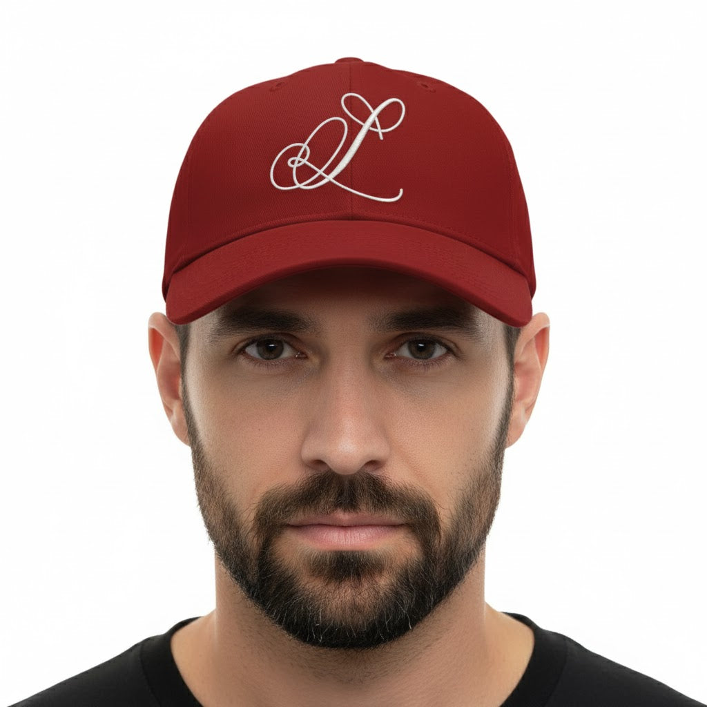 Gorra Lobo Cursive Borgoña