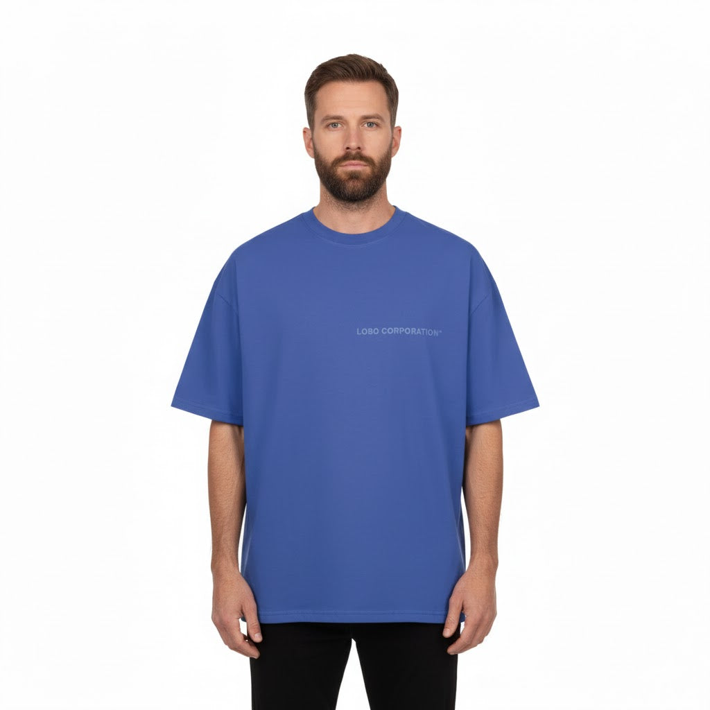 Cobalt Blue Basic Oversized Tee