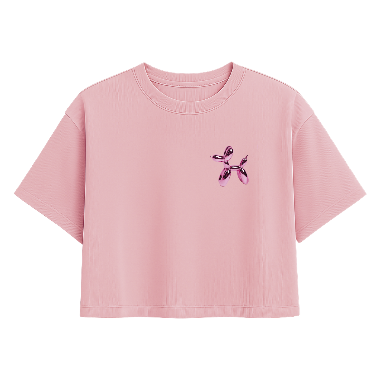 Top corto rosa Wolfbitch